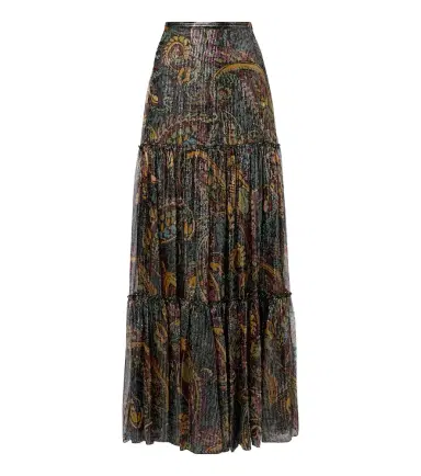 Etro Paisley silk-blend tiered maxi skirt | Thumbnail 1 Etro Paisley silk-blend tiered maxi skirt | Thumbnail 1