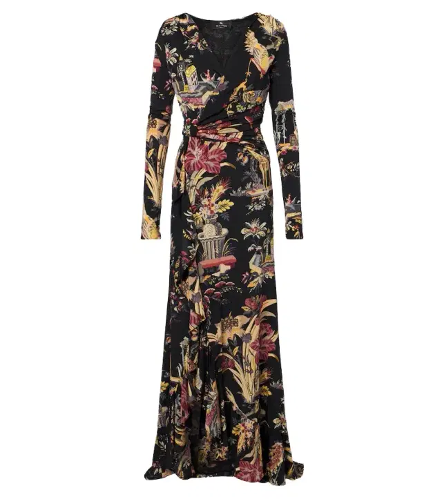 Etro Printed jersey maxi dress