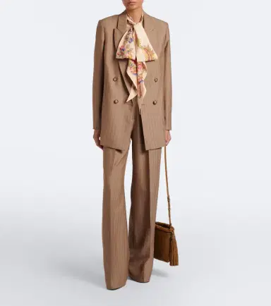 Etro Striped wool wide-leg pants | Thumbnail 4