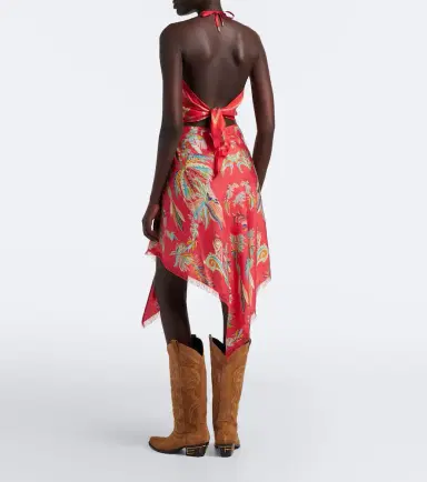 Etro Paisley asymmetric silk twill miniskirt | Thumbnail 2 Etro Paisley asymmetric silk twill miniskirt | Thumbnail 2