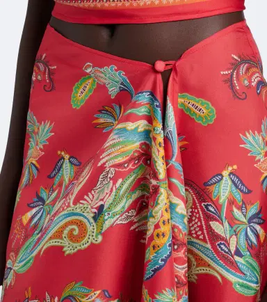 Etro Paisley asymmetric silk twill miniskirt | Thumbnail 4 Etro Paisley asymmetric silk twill miniskirt | Thumbnail 4