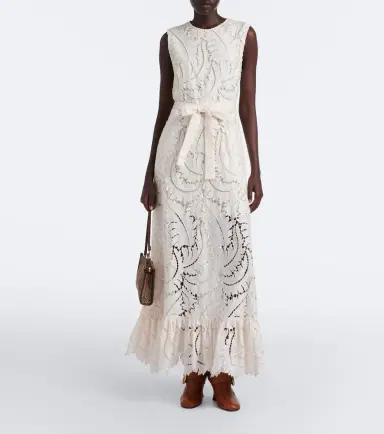 Etro Belted giupure lace cotton maxi dress | Thumbnail 2