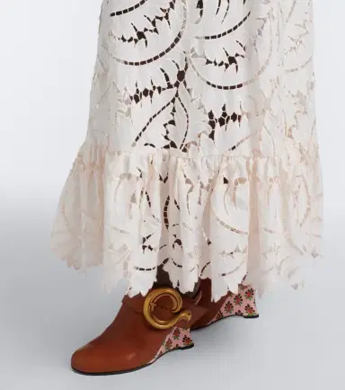 Etro Belted giupure lace cotton maxi dress | Thumbnail 4