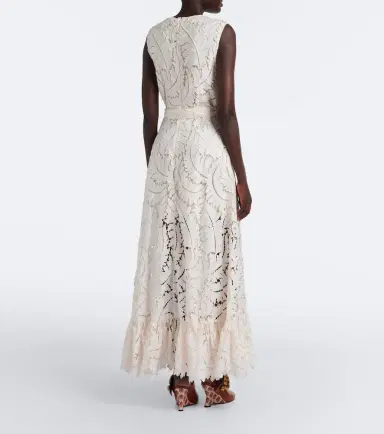 Etro Belted giupure lace cotton maxi dress | Thumbnail 5