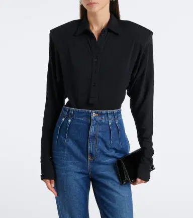Mugler Wool-blend polo sweater | Thumbnail 2 Mugler Wool-blend polo sweater | Thumbnail 2