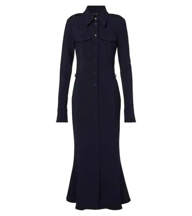 Mugler Wool-blend shirt dress