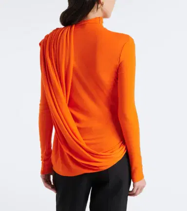 Mugler Caped wool-blend top | Thumbnail 2