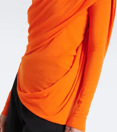 Mugler Caped wool-blend top | Thumbnail 5