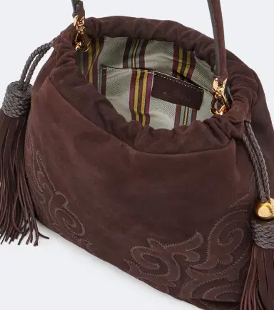 Etro Kalispera Medium suede shoulder bag | Thumbnail 2