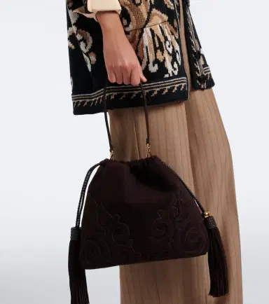 Etro Kalispera Medium suede shoulder bag | Thumbnail 6