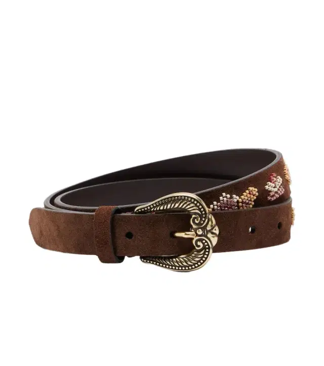 Etro Beaded suede belt