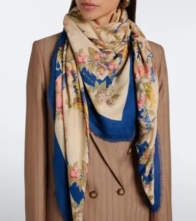 Etro Floral modal and cashmere scarf | Thumbnail 5