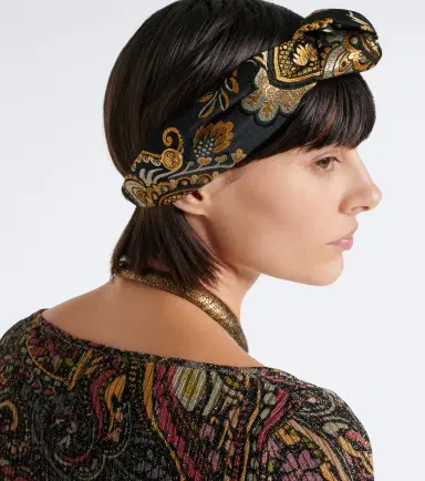 Etro Knotted jacquard headband | Thumbnail 3 Etro Knotted jacquard headband | Thumbnail 3