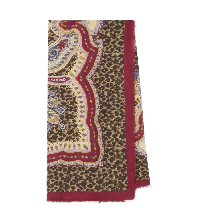 Etro Printed modal and cashmere scarf