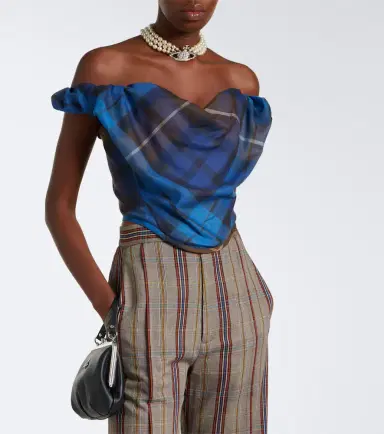 Vivienne Westwood Sunday plaid wool bustier top | Thumbnail 2