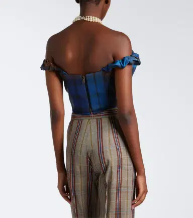 Vivienne Westwood Sunday plaid wool bustier top | Thumbnail 4