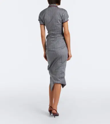 Vivienne Westwood Pulling striped ruched cotton midi dress | Thumbnail 2