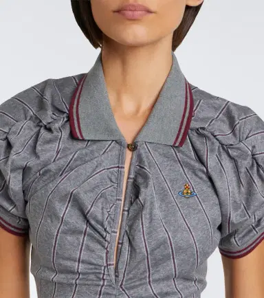 Vivienne Westwood Pulling striped ruched cotton midi dress | Thumbnail 5