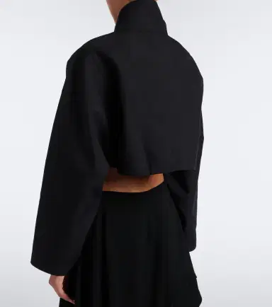Alaïa Alaïa Cropped cotton and silk jacket | Thumbnail 2 Alaïa Alaïa Cropped cotton and silk jacket | Thumbnail 2