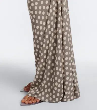 Alaïa Alaïa Gathered polka-dot jersey maxi skirt | Thumbnail 2