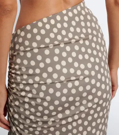 Alaïa Alaïa Gathered polka-dot jersey maxi skirt | Thumbnail 4