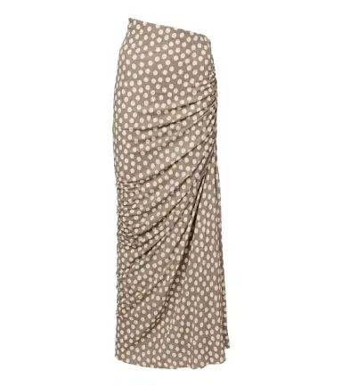 Alaïa Alaïa Gathered polka-dot jersey maxi skirt | Thumbnail 1