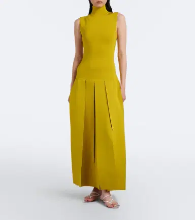 Alaïa Alaïa Pleated knitted maxi dress | Thumbnail 2