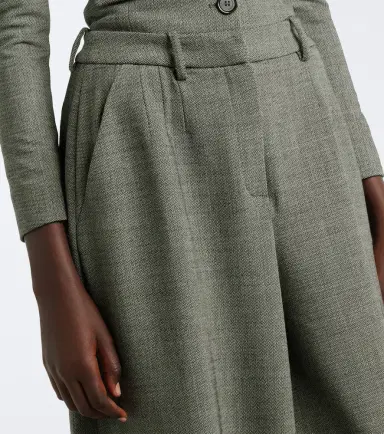 Magda Butrym Herringbone wool-blend barrel-leg pants | Thumbnail 5 Magda Butrym Herringbone wool-blend barrel-leg pants | Thumbnail 5