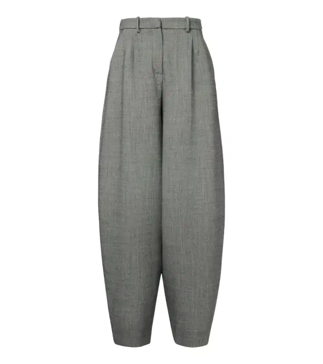Magda Butrym Herringbone wool-blend barrel-leg pants