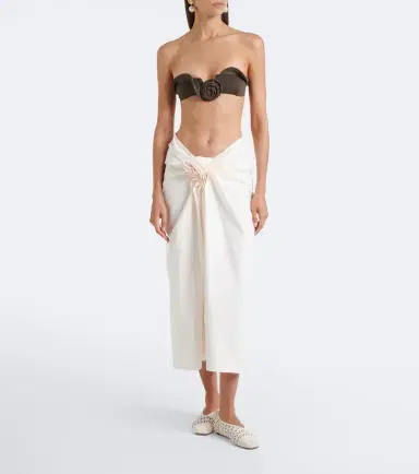 Magda Butrym Draped cotton maxi skirt | Thumbnail 3 Magda Butrym Draped cotton maxi skirt | Thumbnail 3