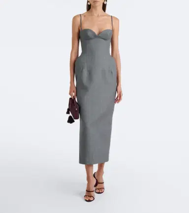 Magda Butrym Wool corset cocktail dress | Thumbnail 3 Magda Butrym Wool corset cocktail dress | Thumbnail 3