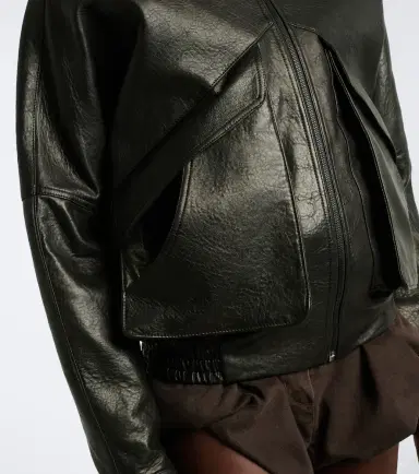 Magda Butrym Leather blouson jacket | Thumbnail 3 Magda Butrym Leather blouson jacket | Thumbnail 3