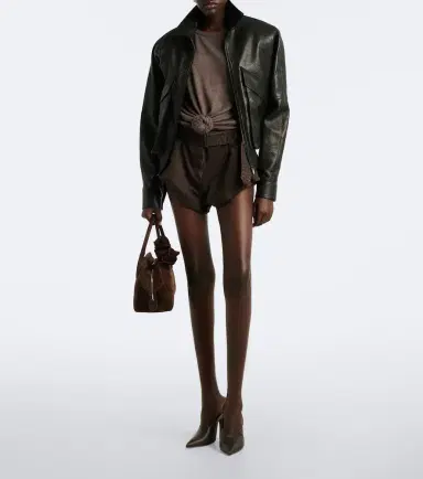 Magda Butrym Leather blouson jacket | Thumbnail 5 Magda Butrym Leather blouson jacket | Thumbnail 5