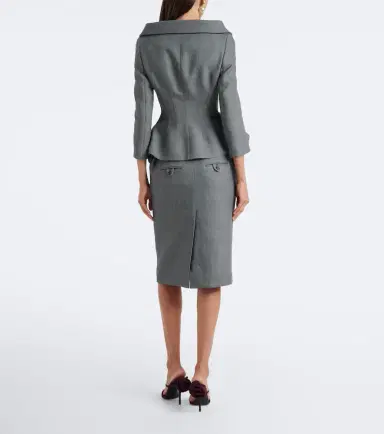 Magda Butrym Wool pencil skirt | Thumbnail 3 Magda Butrym Wool pencil skirt | Thumbnail 3