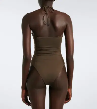 Magda Butrym Ruched halterneck swimsuit | Thumbnail 4