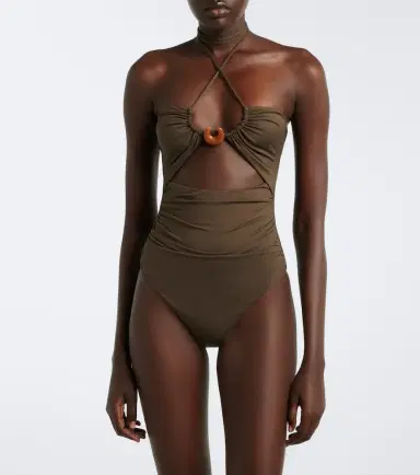Magda Butrym Ruched halterneck swimsuit | Thumbnail 5