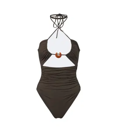 Magda Butrym Ruched halterneck swimsuit | Thumbnail 1