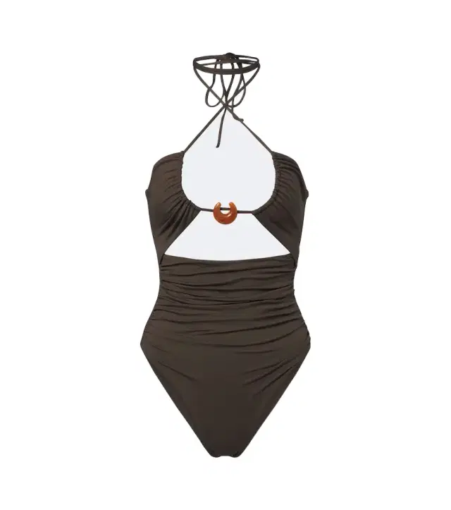 Magda Butrym Ruched halterneck swimsuit