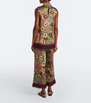 ALÉMAIS Alémais Joanna fringed printed wide-leg pants | Thumbnail 2