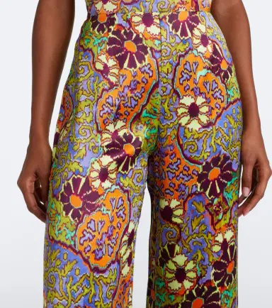 ALÉMAIS Alémais Joanna fringed printed wide-leg pants | Thumbnail 4