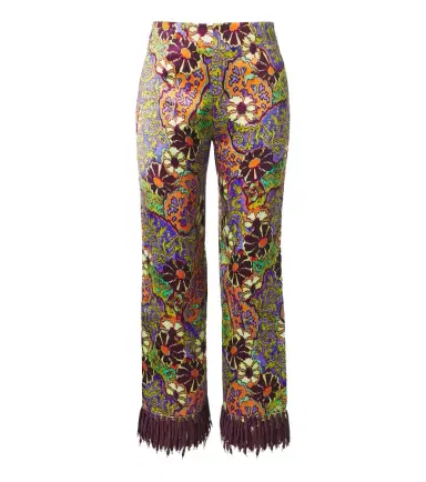 ALÉMAIS Alémais Joanna fringed printed wide-leg pants | Thumbnail 1