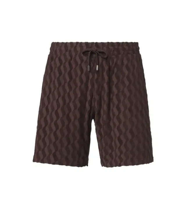 Frescobol Carioca Terry-trimmed cotton-blend shorts