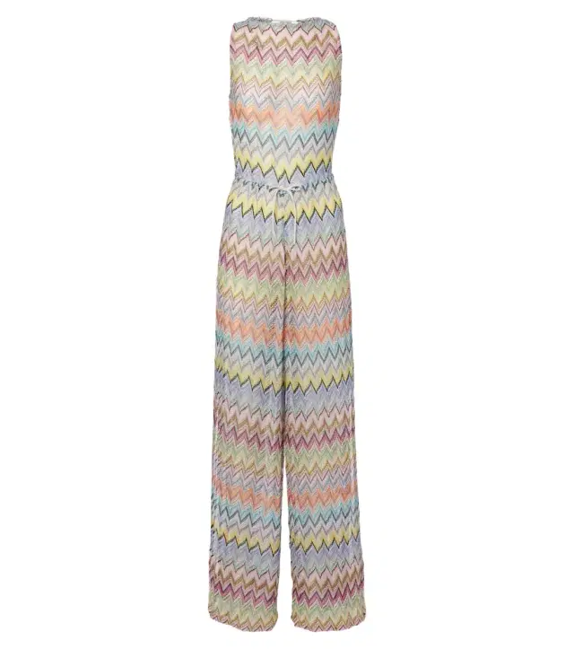 Missoni Zigzag open-back lamé jumpsuit