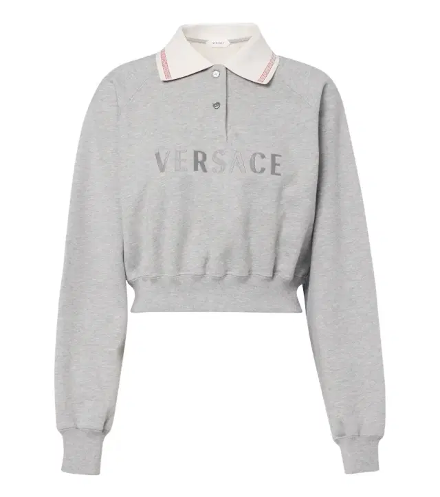 Versace Cropped cotton jersey polo shirt