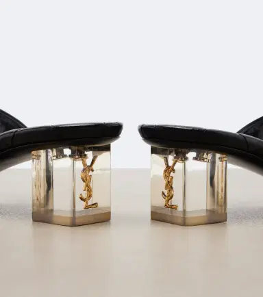 Saint Laurent Sip Cassandre leather thong sandals | Thumbnail 2