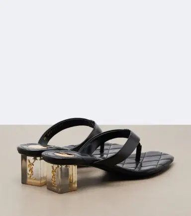 Saint Laurent Sip Cassandre leather thong sandals | Thumbnail 3