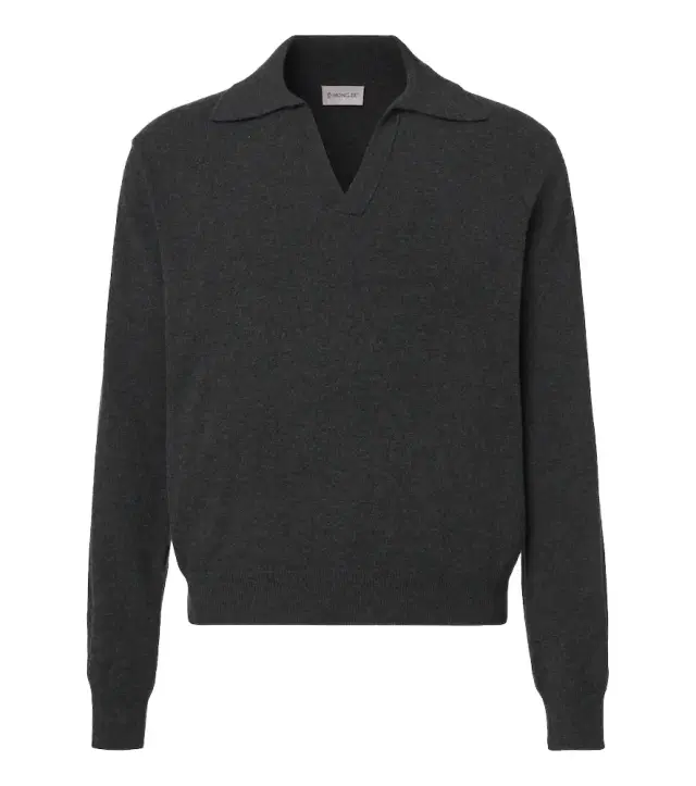 Moncler Wool and cashmere-blend polo sweater