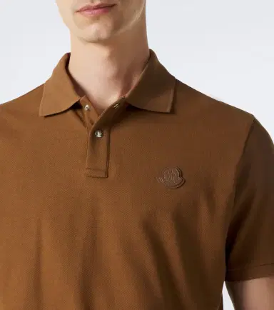 Moncler Leather-trimmed cotton piqué polo shirt | Thumbnail 2 Moncler Leather-trimmed cotton piqué polo shirt | Thumbnail 2