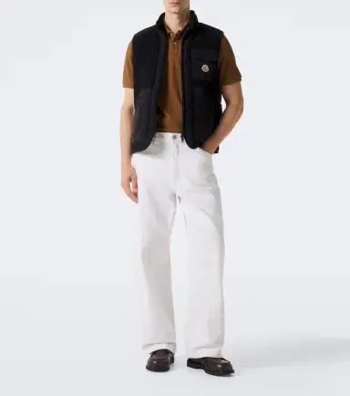 Moncler Leather-trimmed cotton piqué polo shirt | Thumbnail 4 Moncler Leather-trimmed cotton piqué polo shirt | Thumbnail 4