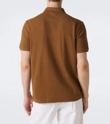 Moncler Leather-trimmed cotton piqué polo shirt | Thumbnail 5 Moncler Leather-trimmed cotton piqué polo shirt | Thumbnail 5